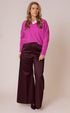 Absolut cashmere miguela pullover purple neon